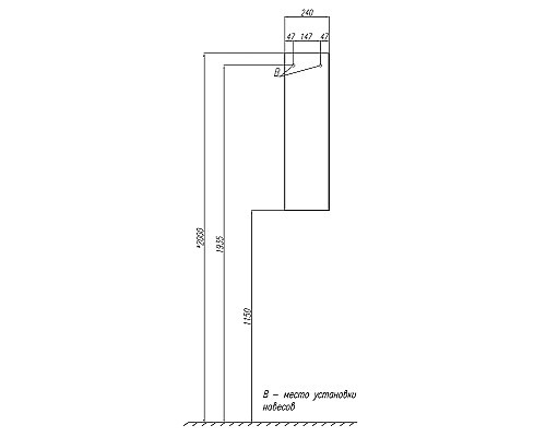 Подвесной шкаф Aquaton Терра 24 1A247403TEKA0 Дуб кантри Антрацит