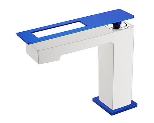 Смеситель для раковины Boheme Q 141-WUW Белый Синий