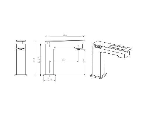 Смеситель для раковины Boheme Q 141-WUW Белый Синий