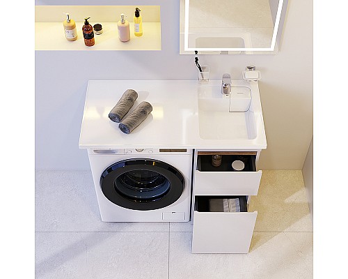 Раковина AM.PM X-Joy 100 R M85AWPR1001WG на стиральную машину Белая