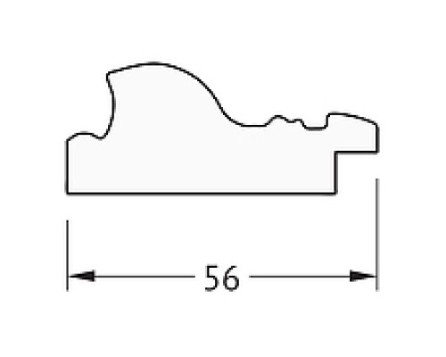Зеркало Evoform Definite 134х74 BY 3297 в багетной раме - Виньетка состаренная бронза 56 мм