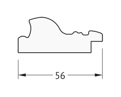 Зеркало Evoform Definite 134х74 BY 3297 в багетной раме - Виньетка состаренная бронза 56 мм