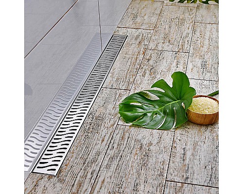 Душевой лоток Veconi Harmony 550 V550H с решеткой Хром глянцевый