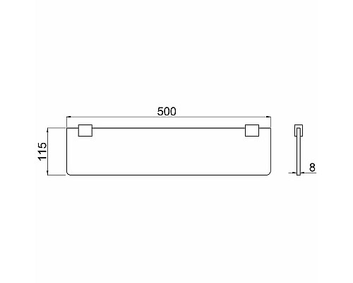 Стеклянная полка Allen Brau Infinity 6.21012-31 Черная матовая