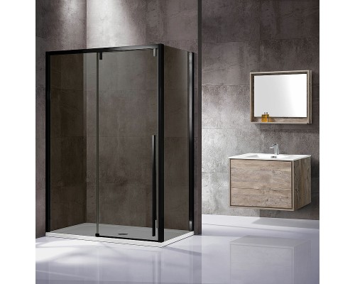 Душевой уголок Vincea Lugano 120х90 VSR-1L9012CGB-1 профиль Черный стекло тонированное