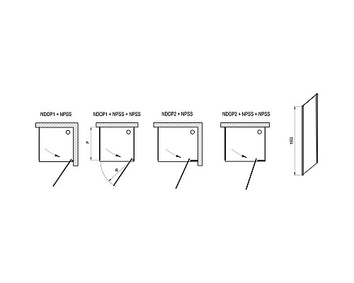 Душевая стенка Ravak Nexty NPS-100 90OA0C00Z1 профиль Хром стекло Transparent
