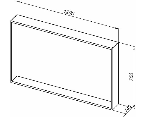 Зеркало Allen Brau Reality 120 1.32021.BB с подсветкой Черный браш с сенсорным выключателем