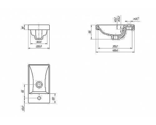 Раковина Cersanit Moduo 40 S-UM-MOD40/1 Белая