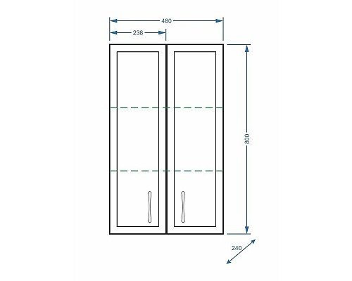Шкаф подвесной Stella Polar Концепт 48 SP-00000139