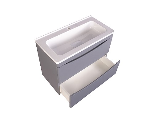 Тумба под раковину Style line Бергамо СС-00002319 подвесная серая