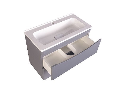 Тумба под раковину Style line Бергамо СС-00002319 подвесная серая