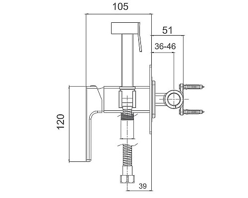 Гигиенический душ со смесителем Gappo G7218 Хром