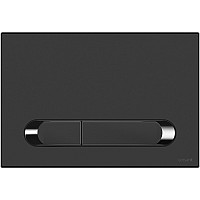 Клавиша смыва Cersanit Estetica 64112 Черная матовая Хром