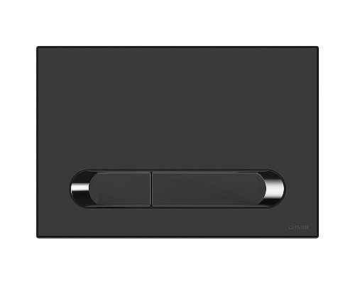 Клавиша смыва Cersanit Estetica 64112 Черная матовая Хром
