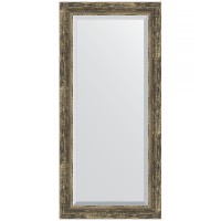 Зеркало Evoform Exclusive 113х53 BY 3486 с фацетом в багетной раме - Старое дерево с плетением 70 мм