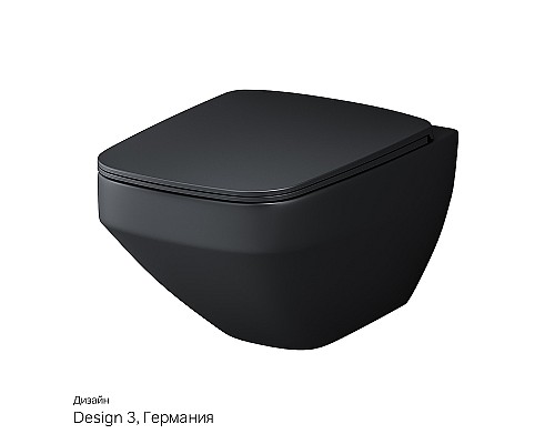 Унитаз AM.PM Inspire V2.0 C50A1700MBSC подвесной Черный матовый с сиденьем микролифт