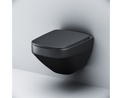 Унитаз AM.PM Inspire V2.0 C50A1700MBSC подвесной Черный матовый с сиденьем микролифт