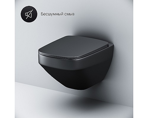 Унитаз AM.PM Inspire V2.0 C50A1700MBSC подвесной Черный матовый с сиденьем микролифт