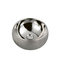 Раковина керамика 39x16, серебро