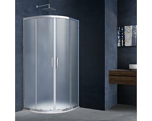 Душевой уголок Vincea Alpha 90x90 VSQ-3AL900MT профиль Хром стекло текстурное