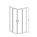 Душевой уголок Vincea Alpha 90x90 VSQ-3AL900MT профиль Хром стекло текстурное
