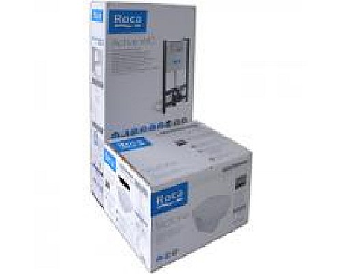 Комплект унитаза с инсталляцией Roca Victoria 893100000 с сиденьем Микролифт и клавишей смыва