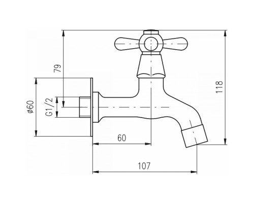 Кран для одного типа воды Rav Slezak Morava retro MK193CMAT Черный матовый