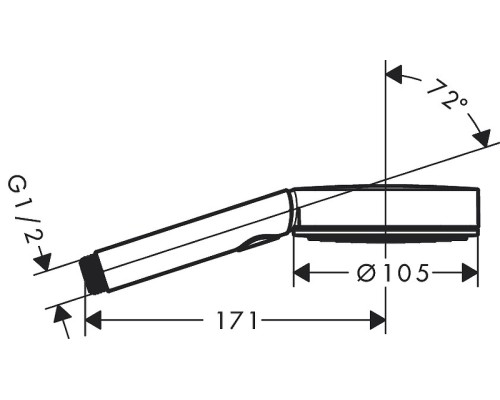 Ручной душ Hansgrohe Pulsify Select Activation 24100700 Белый матовый
