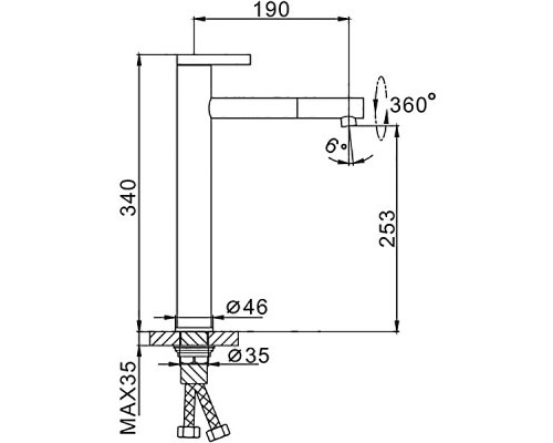 Смеситель для раковины Frap H52 F1052-15 Белый Хром