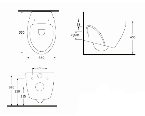 Унитаз биде beWash Helenen 69303601 подвесной Белый глянец с сиденьем Микролифт