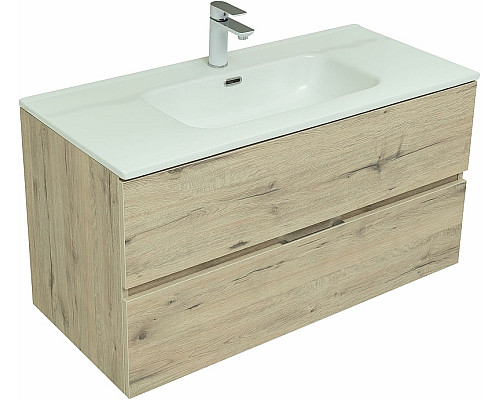 Комплект мебели для ванной Aquanet Алвита New 100 274203 подвесной Дуб веллингтон белый