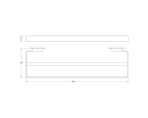 Штанга для полотенца двойная 45 cm Artwelle REGEN 831145A