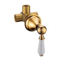 Дайвертер встраиваемый латунь Boheme IMPERIALE 623 золото