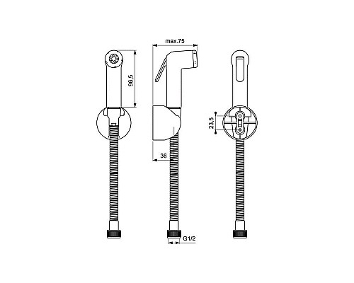 Гигиенический душ со смесителем Ideal Standard Ceraplan B0040AA Хром