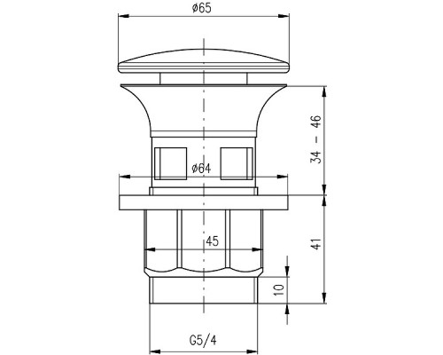 Донный клапан Rav Slezak MD0808 click-clack Хром