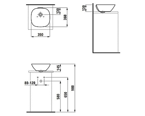Раковина Laufen Ino 8.1230.0.000.109.1