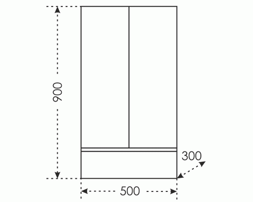 Подвесной шкаф СанТа Марс 50 1 ящик Белый