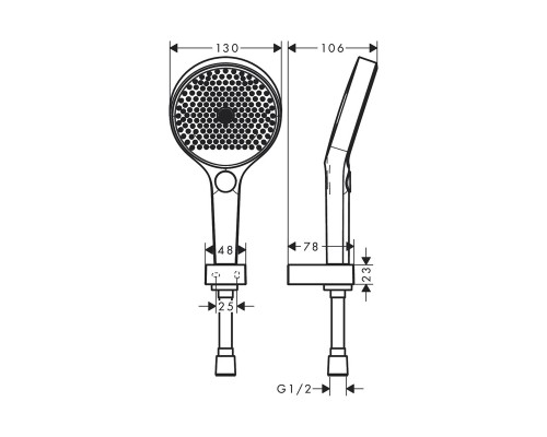 Душевой набор Hansgrohe хром