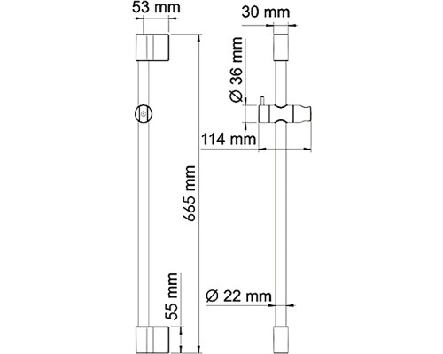 Душевая штанга WasserKRAFT Aisch A190 Золото матовое