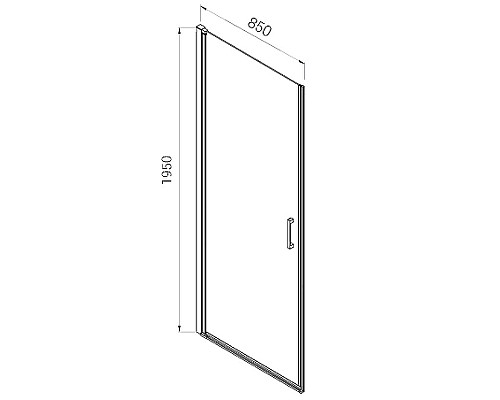 Душевая дверь Vincea Alpha 85 VDP-3AL850MT профиль Хром стекло текстурное