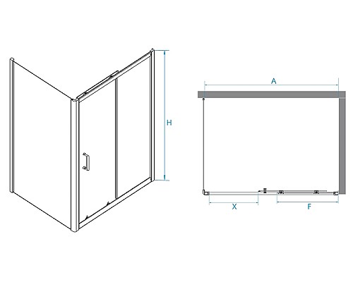Душевой уголок RGW Passage PA-74 170x80 410874178-11 профиль Хром стекло прозрачное
