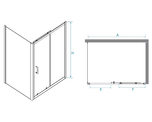 Душевой уголок RGW Passage PA-74 170x80 410874178-11 профиль Хром стекло прозрачное