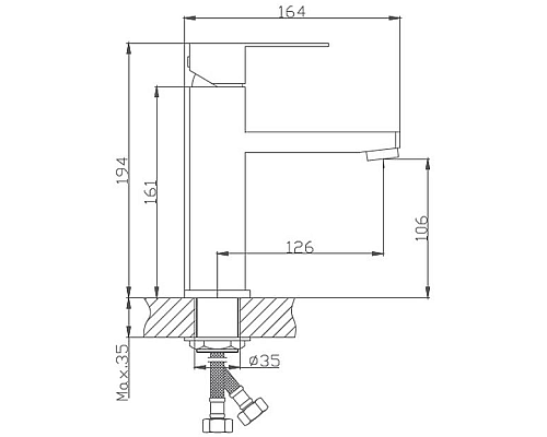 Смеситель для раковины Haiba HB10803 Нержавеющая сталь