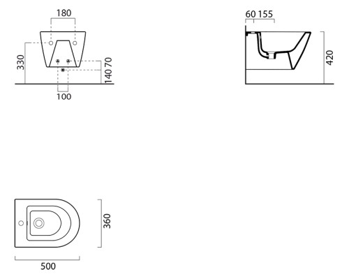 Биде GSI Norm 50 8664111 белое