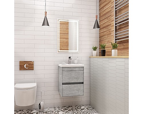 Тумба под раковину Art&Max Family-400-2C-SO-CV подвесная Цемент