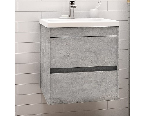 Тумба под раковину Art&Max Family-400-2C-SO-CV подвесная Цемент