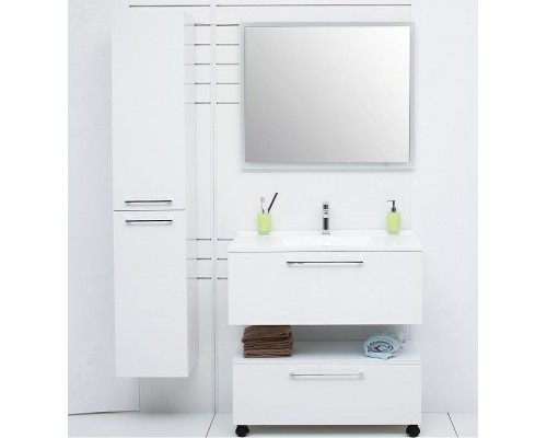 Шкаф пенал De Aqua Токката Тока 1 35 L 167272 подвесной с бельевой корзиной Белый