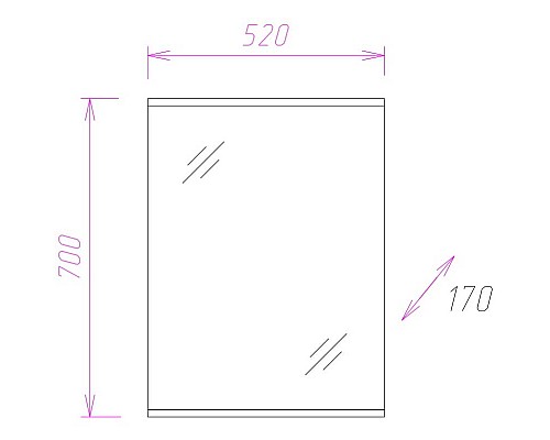 Зеркало Onika Омега 52.01 205206 с подсветкой Белый