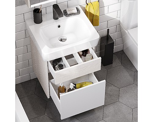 Тумба под раковину Aquaton Верди PRO 50 1A195901VDAV0 подвесная Белый Ясень фабрик