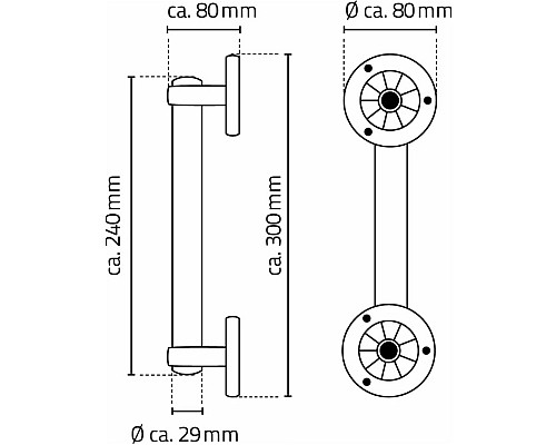 Поручень Ridder Pro А160301 Белый